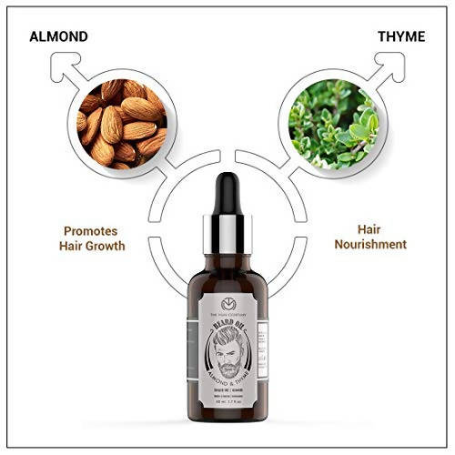 The Man Company Beard Growth Oil With Almond & Thyme | Grocsy