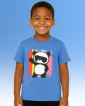 Chilins Round Neck Printed Cotton Tshirt, Color- Light Blue | Grocsy