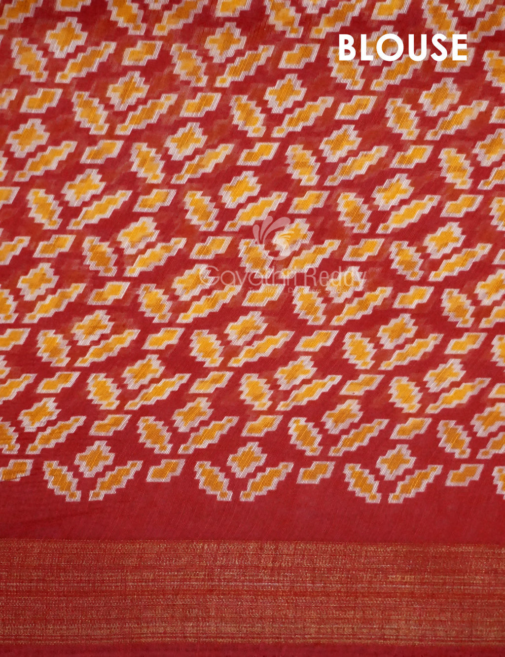 Shades of Brown Colour Patola Print Semi Chanderi Saree By Gayathri Reddy Designer Studio | Grocsy