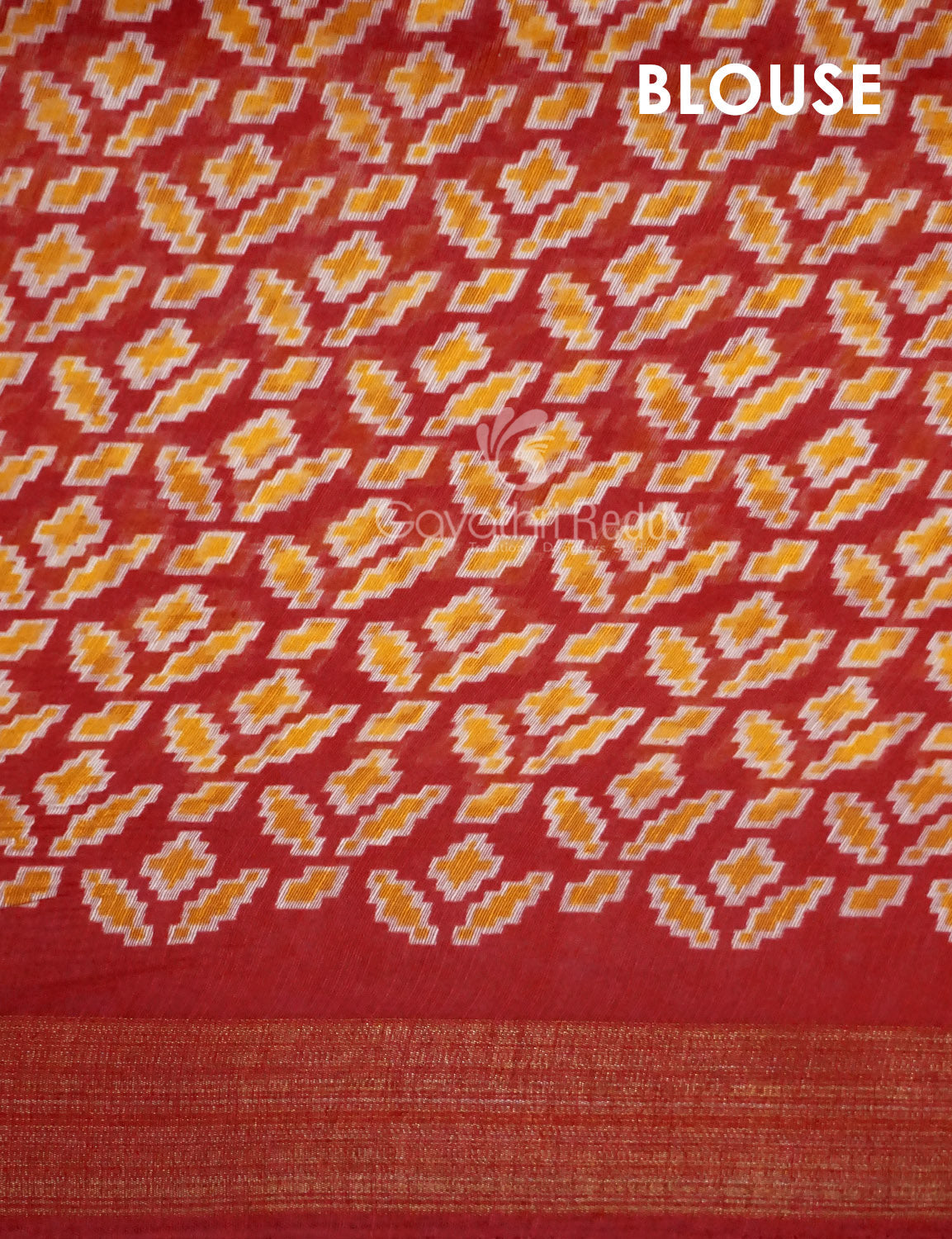 Shades of Brown Colour Patola Print Semi Chanderi Saree By Gayathri Reddy Designer Studio | Grocsy