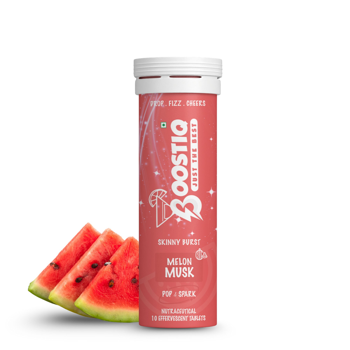 BOOSTIQ Pop & Spark Effervescent Tablets - Melon Musk | Grocsy