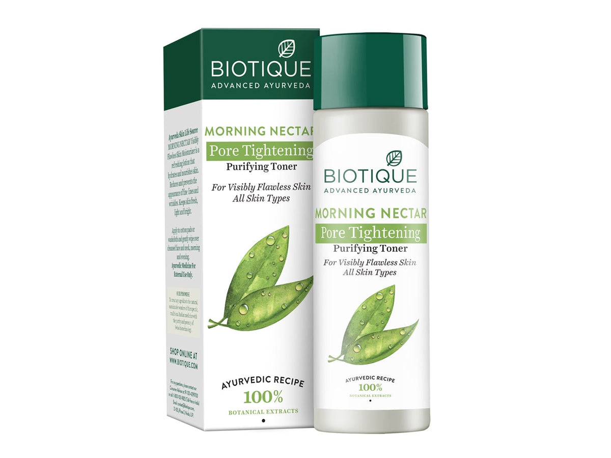 Biotique Advanced Ayurveda Bio Morning Nectar Visibly Flawless Toner | Grocsy
