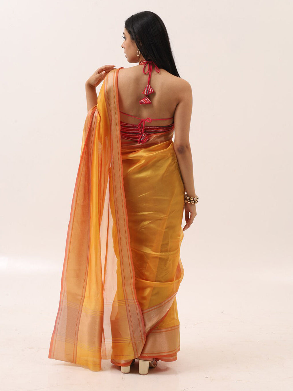 Tikhi Imli Organza Ready to Wear Saree | Grocsy