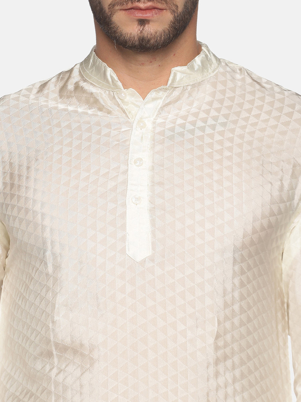 Sethukrishna Men Off-White Kurta with Pyjamas | Grocsy