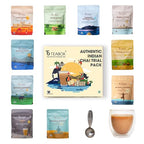Teabox Premium Authentic Indian Spiced Chai Tea Trial Pack, 10 Exotic Varieties of Chai, 30G Each, 100% Real Ingredients. No Artificial Flavors | Crafted in Small Batches | Grocsy
