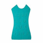 Green Color - Fabric Hanging Dress Double Sided Jewelry Organizer | Grocsy