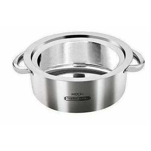 Stainless Steel Casserole, 1.5 Litres, Silver | Grocsy
