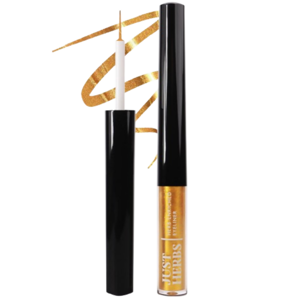 Just Herbs Eyeliner Waterproof and Smudge Proof, Long Lasting Eyeliners - Golden Hour | Grocsy