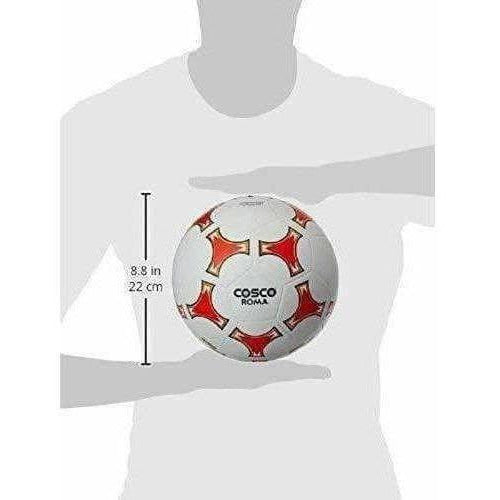 Cosco Roma Foot Ball, Size 5 (White/Red) | Grocsy