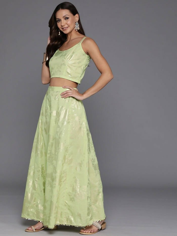 Ahalyaa Women's Traditional Wear Co-ods - Green | Grocsy