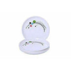 Round Plastic Half Plate Set, Set of 6, White | Grocsy