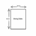 Transparent With Golden Lace 6 Seater Dinning Table Cover | Grocsy