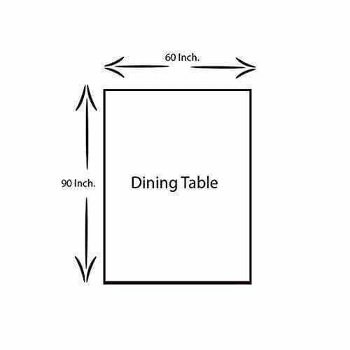 Transparent With Golden Lace 6 Seater Dinning Table Cover | Grocsy
