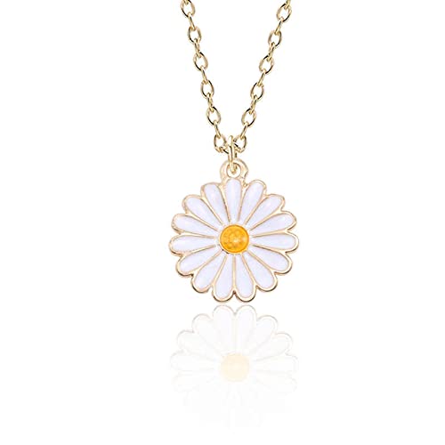 Gold-Toned Alloy Sunflower Pendant Necklace - The Pari | Grocsy
