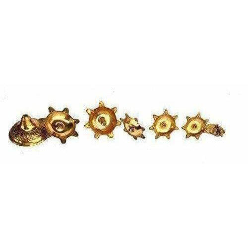 Pure Brass Diya (Puja Lamp) Hindu Pooja Article | Grocsy