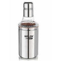 Nirlon Stainless Steel Oil Pot, 1 Litre, Silver | Grocsy