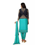 Salwar Suit Material (Turquoise) | Grocsy