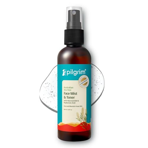 Pilgrim Tea Tree & 2% Niacinamide Face Toner For Oily Skin, Acne & Blemish Prone Skin, Pore Cleansing & Glowing Skin | Grocsy