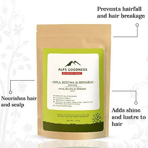 Alps Goodness Amla Reetha & Shikakai Powder | Grocsy