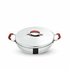 Stainless Steel Kadai with  Lid - 2.5 Litres | Grocsy