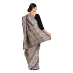 Exclusive Collection 100% Pure Cotton Rose Mauve Tant Saree With Hand Weaving Work | Grocsy