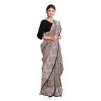 Exclusive Collection 100% Pure Cotton Rose Mauve Tant Saree With Hand Weaving Work | Grocsy
