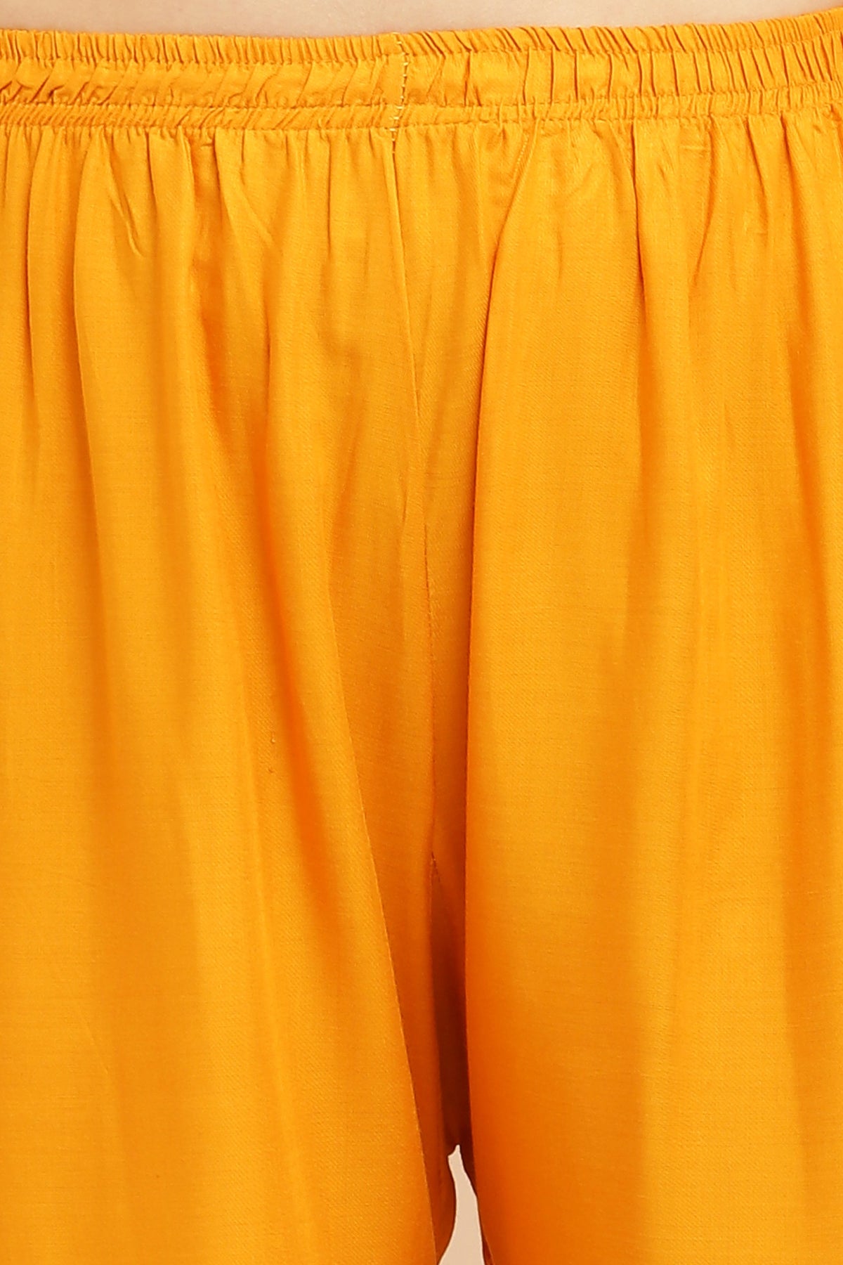 PAVONINE Mustard Color Straight Fit Rayon Fabric Palazzo | Grocsy