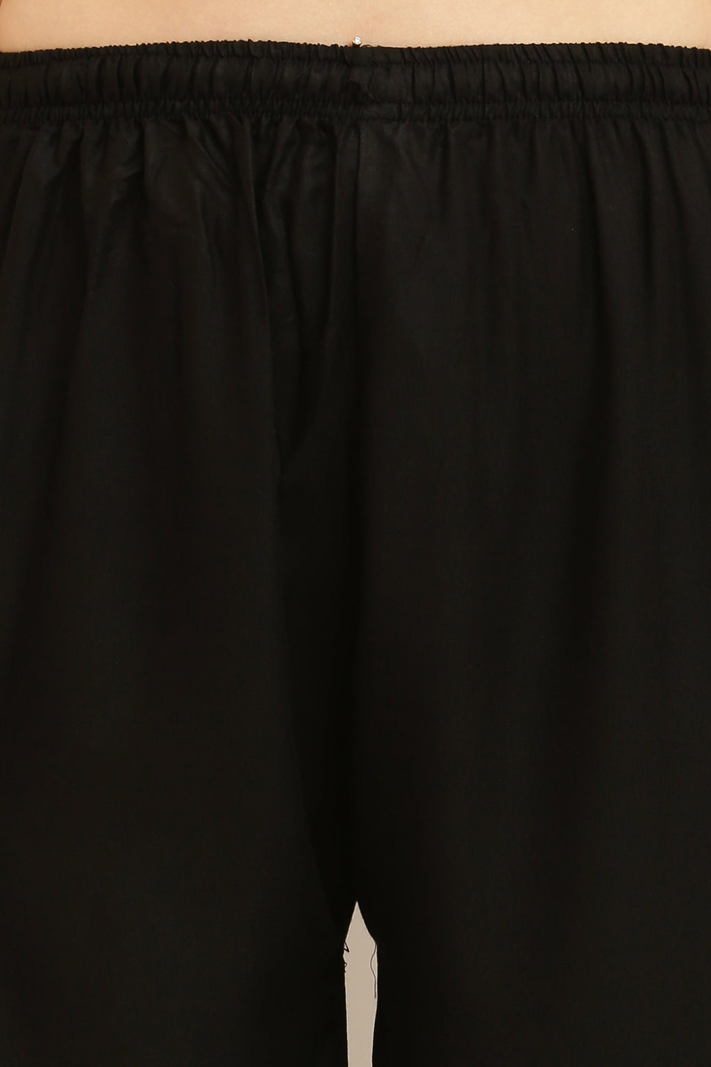 PAVONINE Black Color Straight Fit Rayon Fabric Palazzo | Grocsy