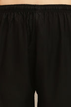 PAVONINE Black Color Straight Fit Rayon Fabric Palazzo | Grocsy