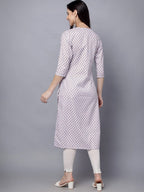 HERE&NOW Women Geometric Checked Patchwork Kurta | Grocsy