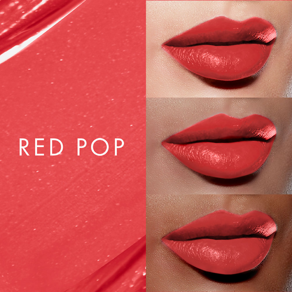 Lakme Glitterati Collection Shine Lipstick - Red Pop | Grocsy