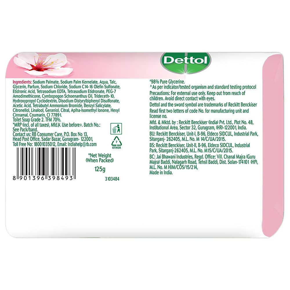 Dettol Skincare Moisturizing Bathing Soap Bar With Glycerine | Grocsy