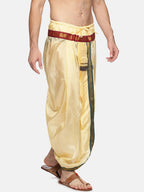 Sethukrishna Men Beige Solid Dhoti Pant | Grocsy