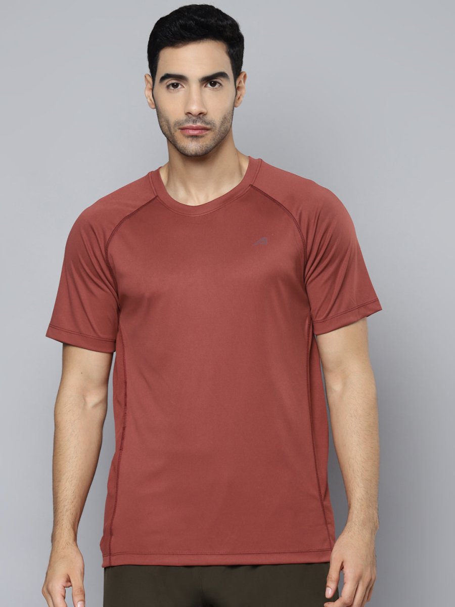 Alcis Men Rust Slim Fit T-shirt | Grocsy