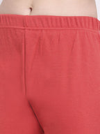 TAG 7 Women Pink Solid Woolen Leggings | Grocsy