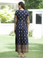 Juniper Indigo Rayon Festive Dress For Women | Grocsy