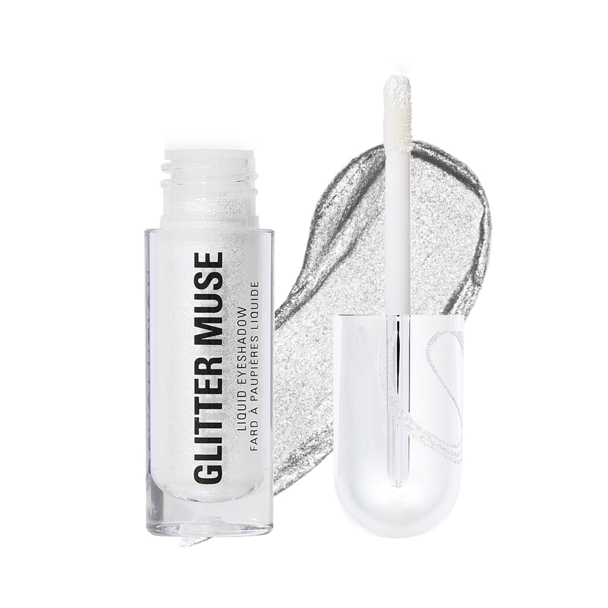 Makeup Revolution Metallic Muse Glitter Muse Eyeshadow - Silver | Grocsy