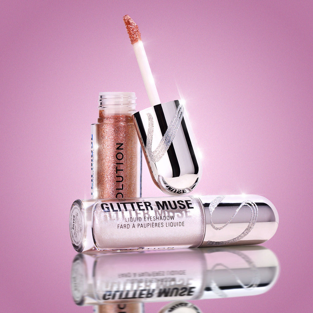 Makeup Revolution Metallic Muse Glitter Muse Eyeshadow - Silver | Grocsy