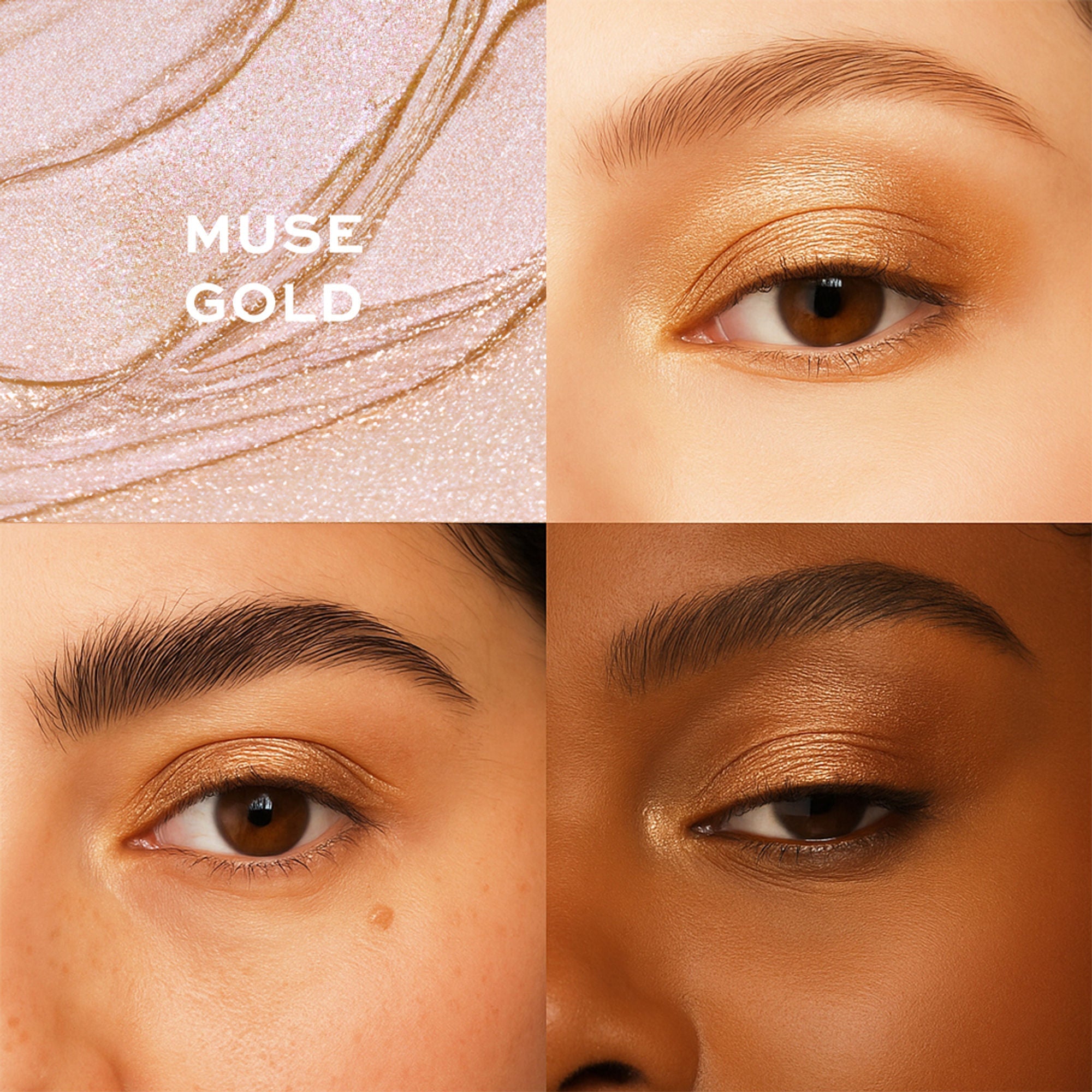 Makeup Revolution Metallic Muse Glitter Muse Eyeshadow - Gold | Grocsy