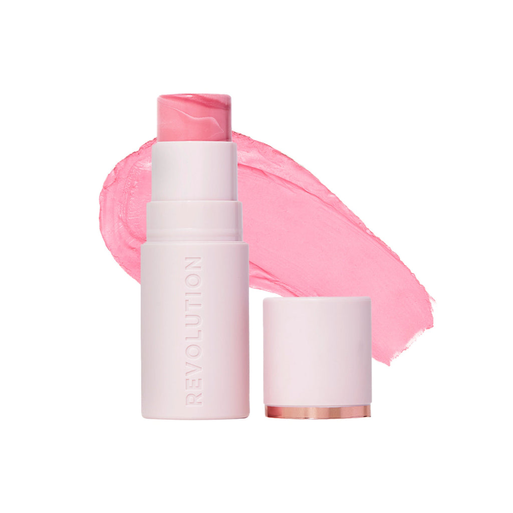 Makeup Revolution Skin Silk Marble Blush Stick - Pinched Light Pink | Grocsy
