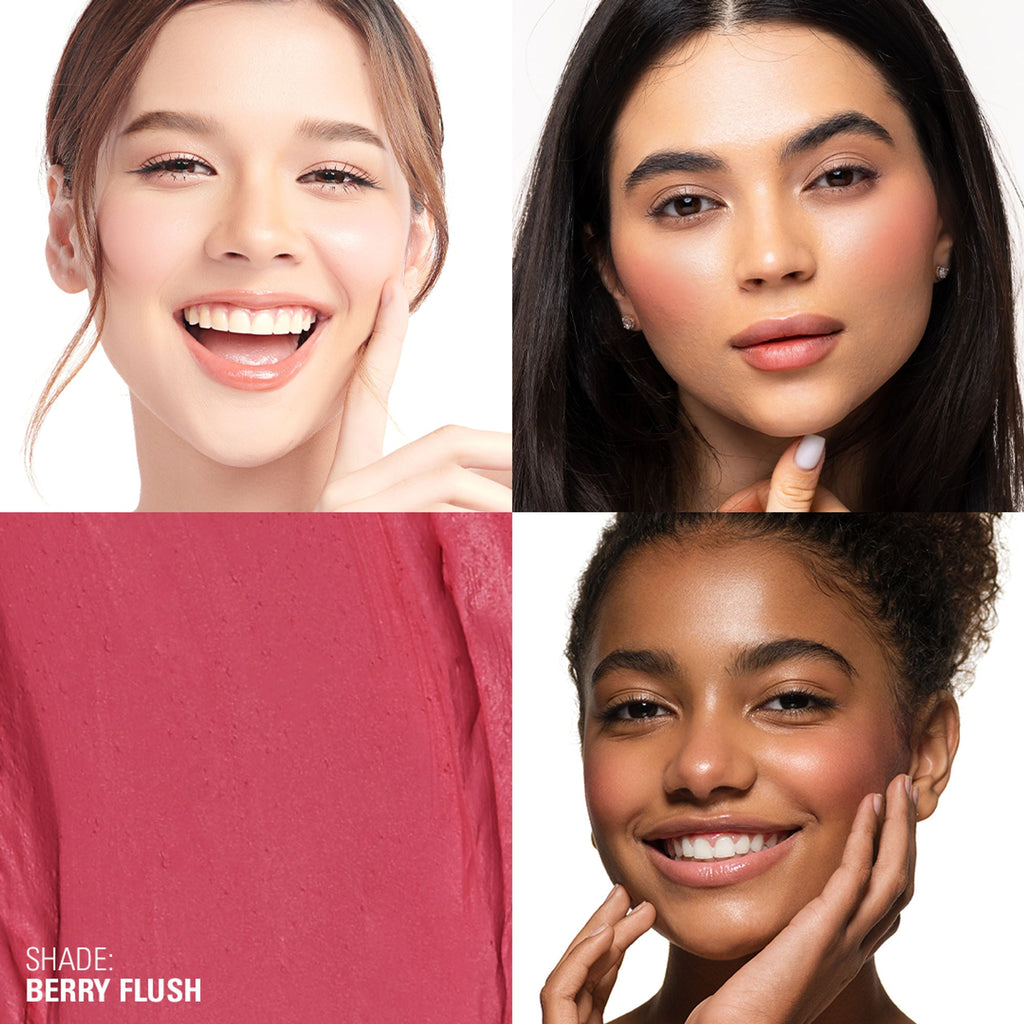 Makeup Revolution Skin Silk Marble Blush Stick - Berry Flush | Grocsy