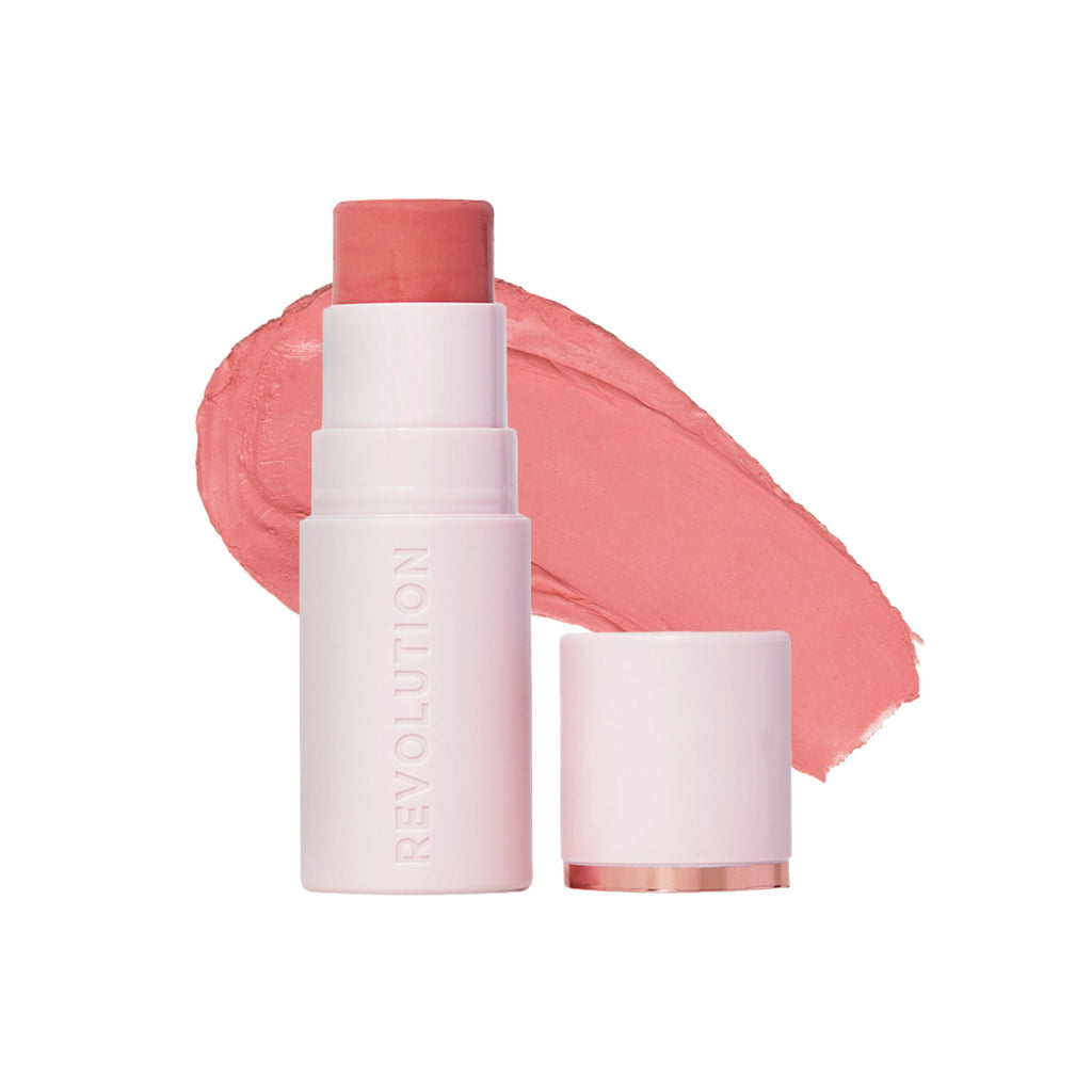 Makeup Revolution Skin Silk Marble Blush Stick - Peachy Pink | Grocsy