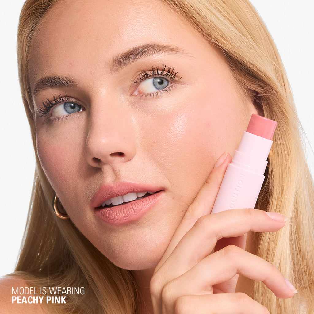 Makeup Revolution Skin Silk Marble Blush Stick - Peachy Pink | Grocsy