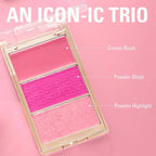 Makeup Revolution Blush Icon Palette - Hot Pink Flag | Grocsy