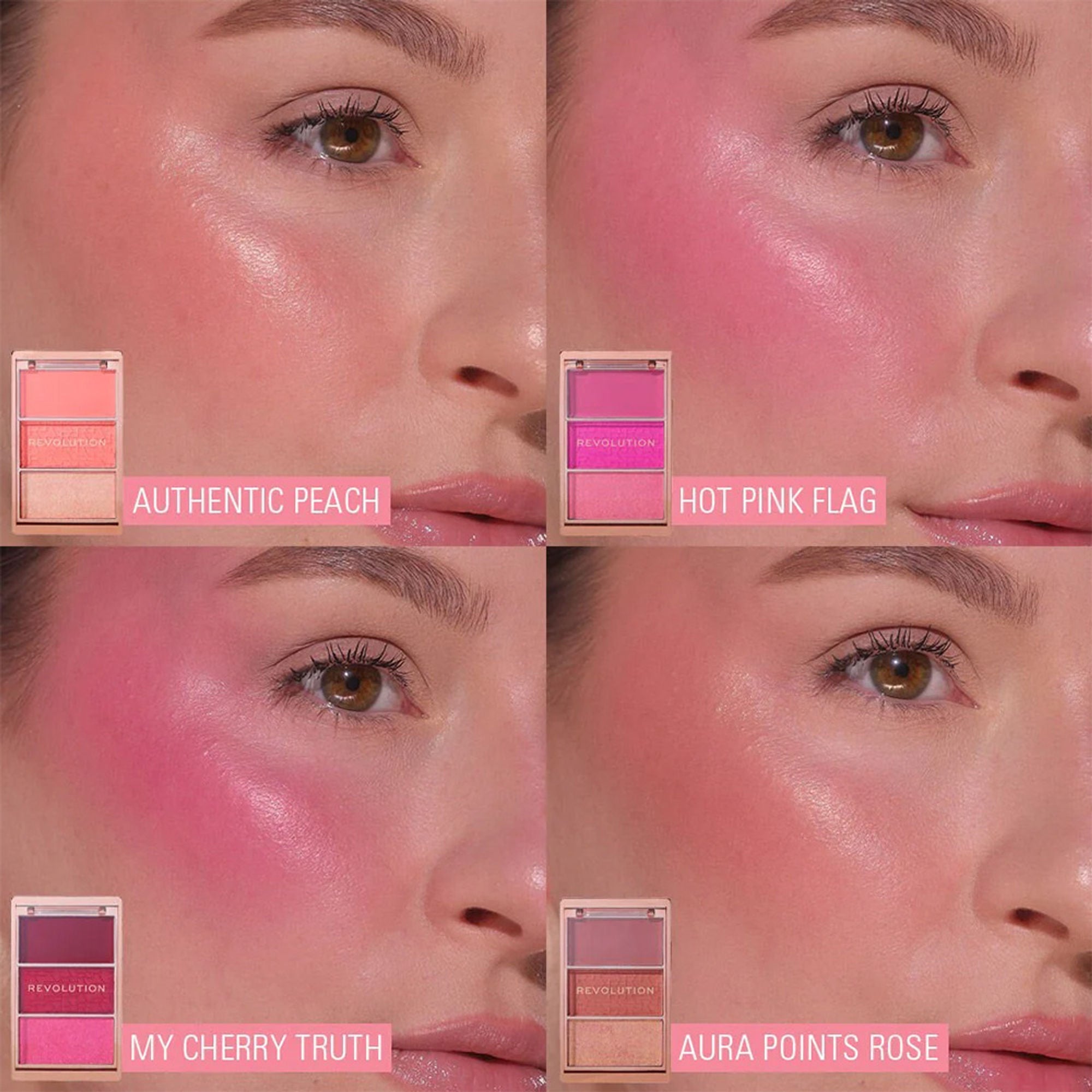 Makeup Revolution Blush Icon Palette - Hot Pink Flag | Grocsy