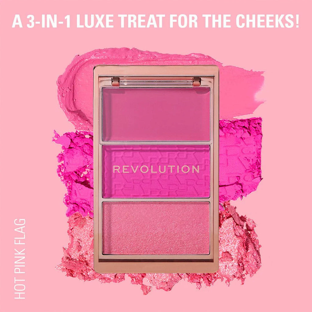 Makeup Revolution Blush Icon Palette - Hot Pink Flag | Grocsy