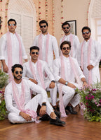 Raivat Ethnic Off White Colour Art Silk Kurta Pajama With Matching Dupatta | Grocsy