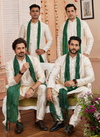 Raivat Ethnic Beige Colour Art Silk Kurta Pajama With Matching Dupatta | Grocsy