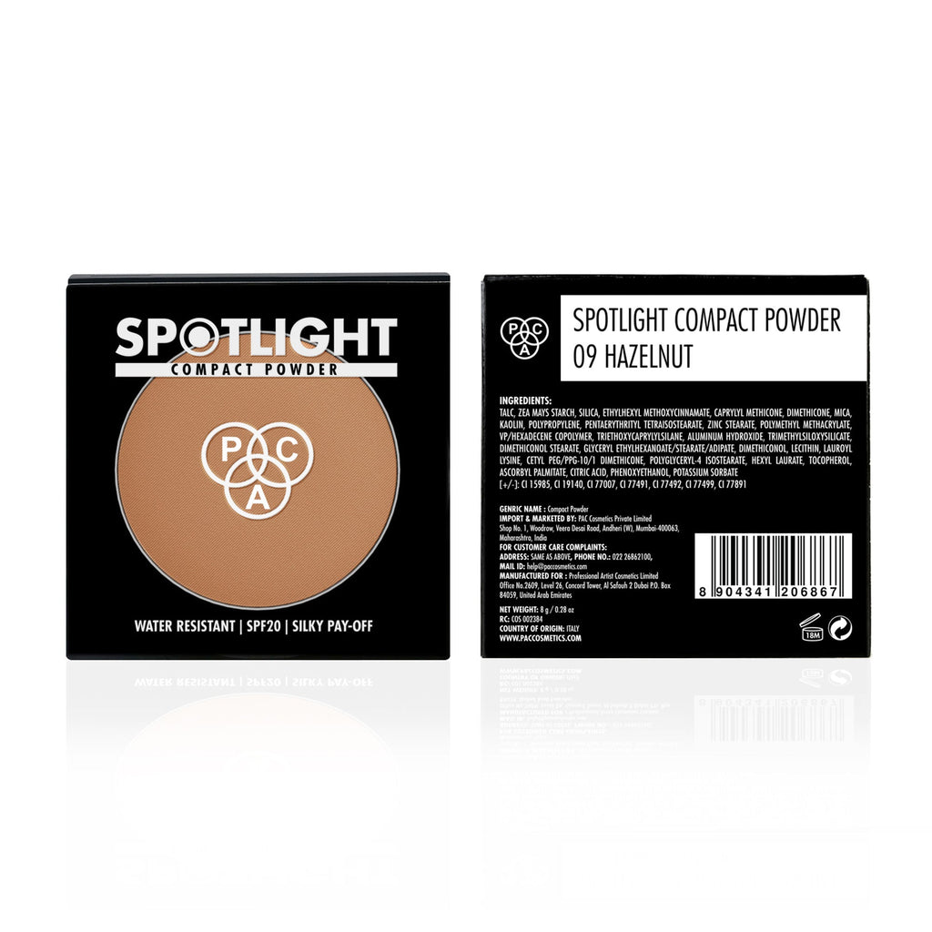 PAC Studio Spotlight Compact Powder - 09 Hazelnut | Grocsy