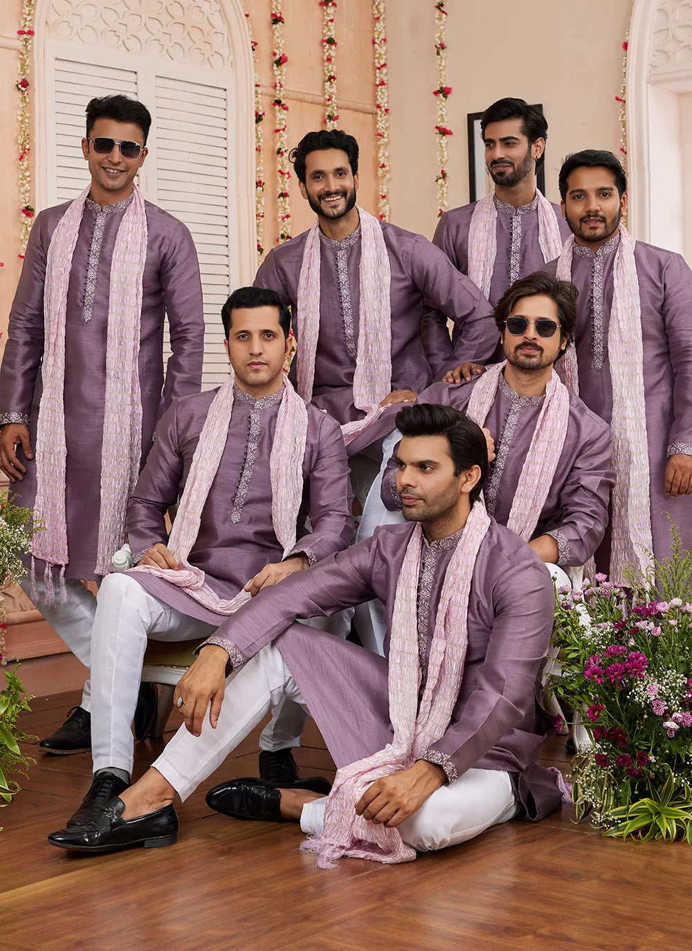 Raivat Ethnic Onion Pink Colour Art Silk Kurta Pajama With Matching Dupatta | Grocsy